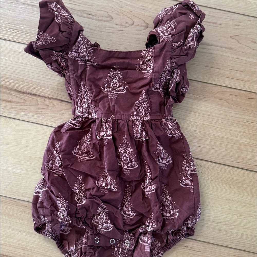 Kids Burgundy Romper